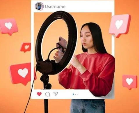 Caption for Instagram planning shown through a creator organizing visual content and social media ideas